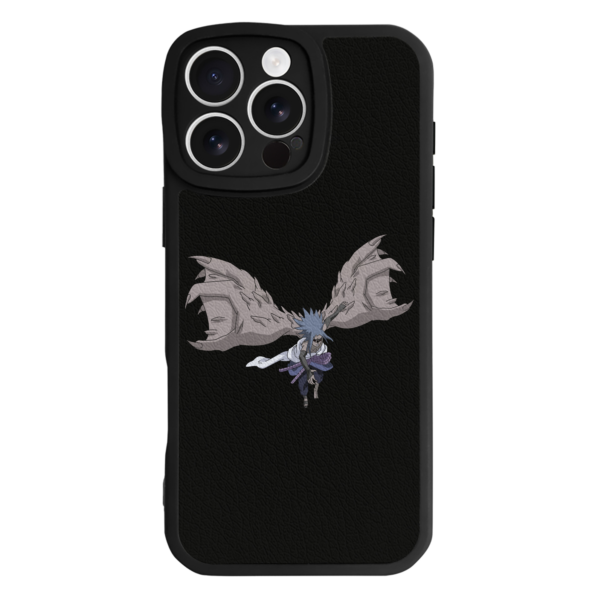 （画像用） NARUTO -ナルト- うちは サスケ Uchiha Sasuke 【iPhone 16シリーズ対応】シリコンスマホケース（レザー調） 材質：シリコン